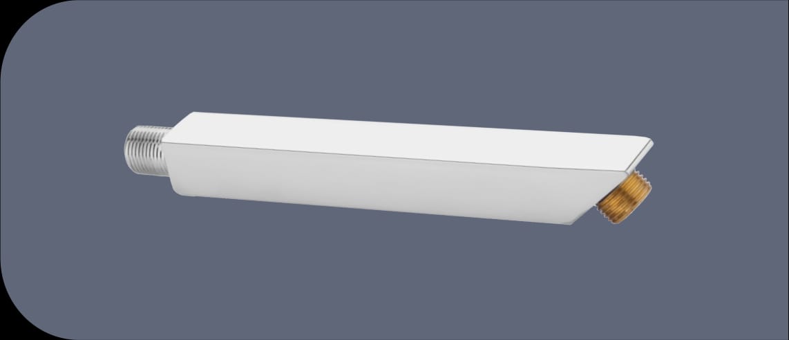 Square cross shower arm